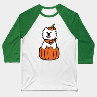 Pumpkin Dog Baseball T-Shirt